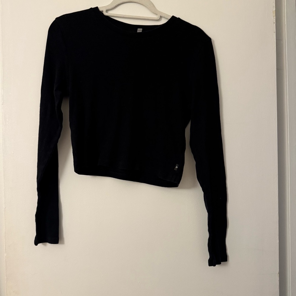 Tna homestrech black cropped longsleeve